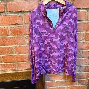Piper by Smartpak Purple Camouflage horses Quarter-Zip Pullover sunshirt